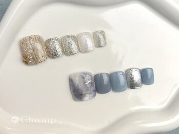 Champ瓢箪山 ネイル/ワンカラー/パラジェル/マグネット/ワンホン/フットネイルの写真/サンダル映え確実♪トレンドデザインで気分も上がる、カラーチェンジであなた好みに◎