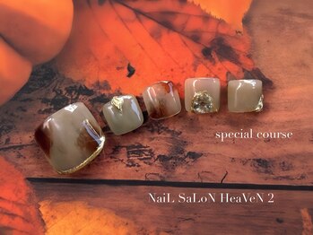 ネイルサロンヘヴン 国分店(Nail SaLoN Heaven)の写真/足元に彩りを☆フットネイルもHeaVeN２の大人可愛いデザインと豊富なカラーで自分らしさを出しませんか♪