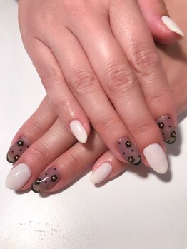 シースルー花柄ネイル★