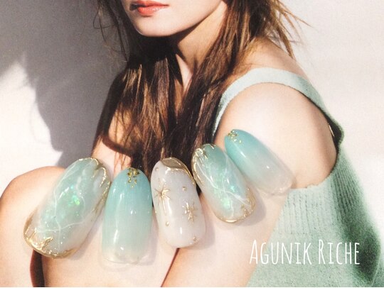 2025年春トレンド】天然石のネイルデザイン集｜人気順｜ホットペッパー  