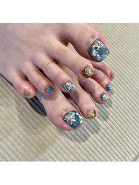 ニュアンス質感ネイル
