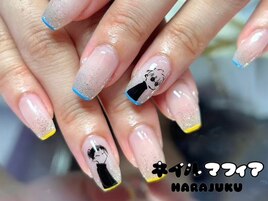 シンプル/手描き/痛ネイル