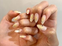 ジェミーネイル シンジュク(Jemiy nail shinjuku)/【Saki】イエローラメチーク羽