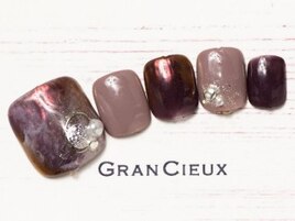 メタリック風ピンクミラーフット