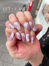 カッツ エステティックサロン 元町(CUT S)/手描き市松模様ネイル☆