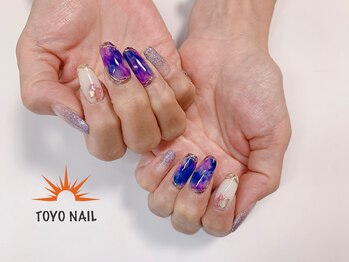 トヨネイル(TOYO NAIL)/タイダイ囲みネイル☆