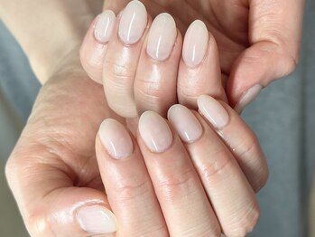 ヌル ネイル 堀江(NURU NAIL HORIE)/ちゅるんホワイトワンカラー♪