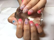 ネイルケアサロンエルミタージュ/先取り春★水彩フラワー