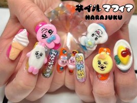 3Dネイル/カラフル/ゴテゴテ