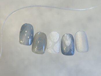 ラクネイル 浦和店(raku nail)/水色ニュアンス