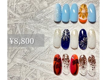 フラワーネイル 古河店(Fleur nail)/7月・8月定額デザインアート♪
