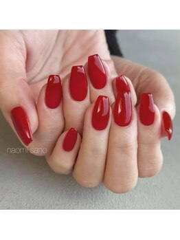 ノエム ネイルサロン(NOEM)/赤のワンカラー