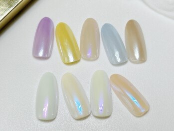 ホワイトミラーorオーロラネイル
