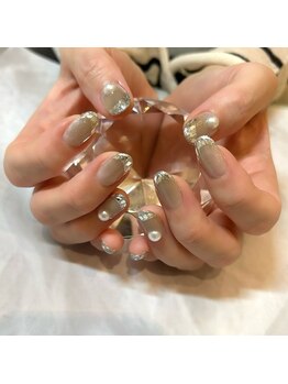 大人のガラスフレンチ×パール