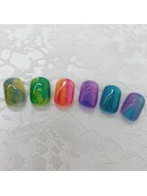 ディスクエア ネイル(Dsquare nail)/ネオンカラーのニュアンスネイル