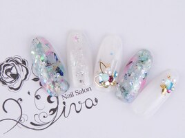 サマー×ビジューネイル