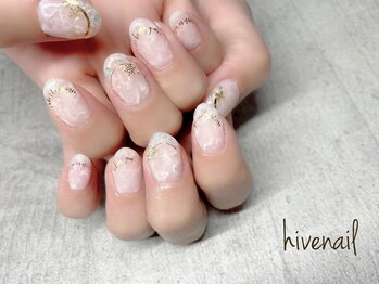 ハイブネイル(Hive nail)/ホワイト大人クリスマス