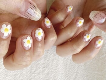 アイネイルズ 天神今泉店(I-nails)/【sana.i】クリアフラワーネイル