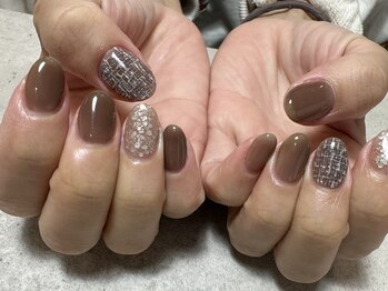 デューネイルスタジオ(dew nail studio)/くすみツイード