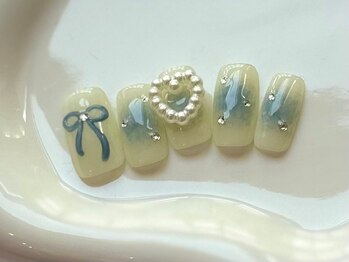 アイネイルズ 天神今泉店(I-nails)/ブルーチークリボン
