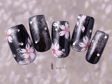 アイネイルズ 町田店(I nails)/桜×マグストーンネイル11500円