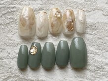 エムドットネイル 池袋(m.nail)/スモーキーパステルグリーン