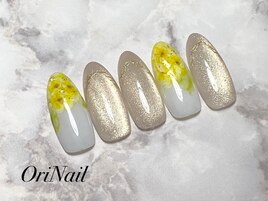 マグネットネイル×ミモザ