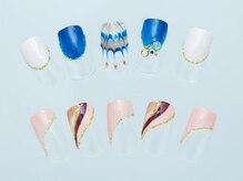 ネイルサロン ルアン(Ruang)/斜めデザインフレンチ