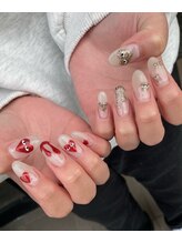 白べぇーっ 本店 湊町店/オシャレハートネイル