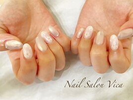 ホワイトベース桜ネイル☆