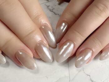 ベージュ/オーロラパウダー