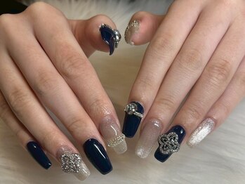 リノリー 仙台店(rinory)の写真/美フォルムで指をすらっと長く魅せる◎流行りのワンホン・韓国ネイルならスカルプがおすすめ☆