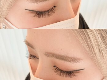 カルフールリル 姫路店(carrefour Lir)の写真/【新規様オフ無料】エクステで叶えるボリュームのある目元♪持ち◎フラットラッシュのご用意あります