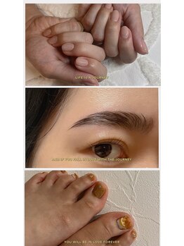 眉毛、まつ毛、ネイルも!