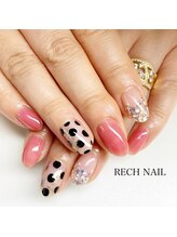レッシュネイル サロンアンドスクール(RECH NAIL salon&school)/ドット×ピンク