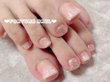 フォルトゥーナ 神田(Fortuna)/花デザインフットネイル/神田