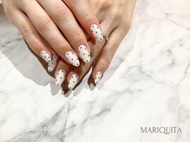 春/ホワイト/フォーマル/水玉