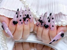 プティネイル(Puty Nail)/紫バレンタインネイル スカルプ