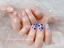 エンジェルネイルサロン(Angel nail salon)/ピンク青フラワーデザイン