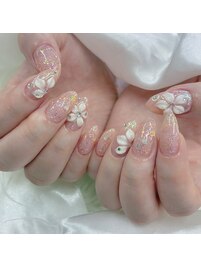 夏先取りxプルメリアネイル