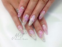 ネイルサロン ビューティーマジック 川口店/薔薇マーブルネイル