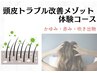 【かゆみ・赤み・ニキビケア】頭皮トラブル改善メゾット体験コース￥10,000