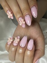 フラワーズネイル(flowers nail)/リボンネイル/トレンド