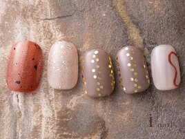 秋色ホログラムネイル