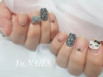 ユーネイルズ 恵比寿(Yu.NAILS.)/春ネイル◎ツイード◎キティ