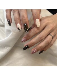 バレンタインネイル