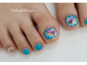 フット親指アート/夏