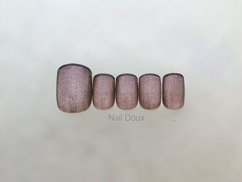 ネイル ドゥ 岡山駅前店(Nail Doux)/ブラウンフラッシュネイル
