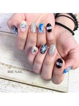 アイリーネイル(IRIE NAIL)/ジェル　手描き4本アート