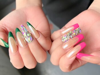 メゾンシンバ(Maison Simba)/Green x Pink